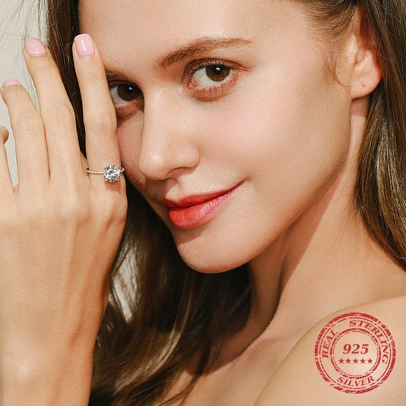 Luxury Sterling Silver Engagement Ring 3CT - Picture 5 of 12